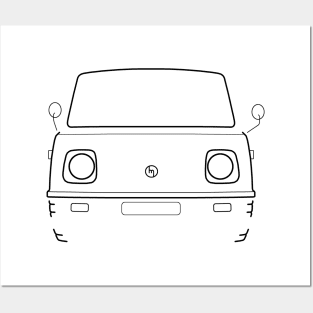 Classic first generation Bongo van black outline graphic Posters and Art